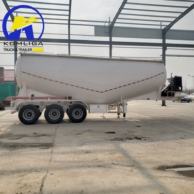 3 eixo 40/50 Cbm descarga inferior/descarga de cimento a granel/cinzas de mosca/chamas de farinha/tanque de transporte de pó/semirremolque de petroleiro