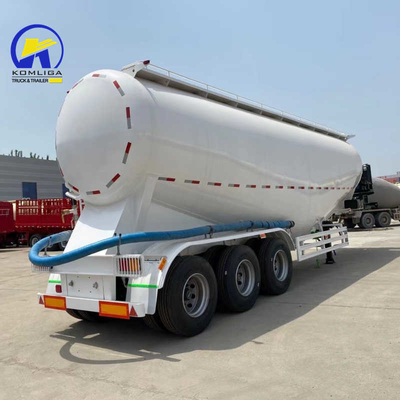 3 eixos 50tons 40cbm Silo Cimento seco a granel Cisterna de cimento em pó Semi-reboques para a Rússia/Cazaquistão