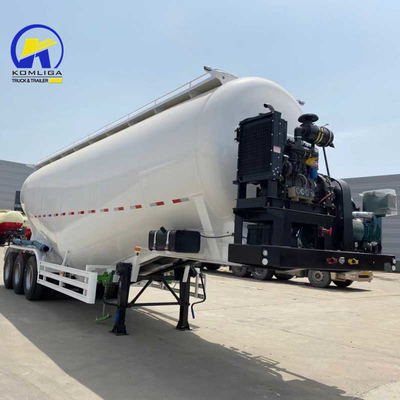 3 eixos 50tons 40cbm Silo Cimento seco a granel Cisterna de cimento em pó Semi-reboques para a Rússia/Cazaquistão