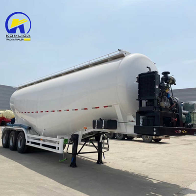 3 eixos 50tons 40cbm Silo Cimento seco a granel Cisterna de cimento em pó Semi-reboques para a Rússia/Cazaquistão