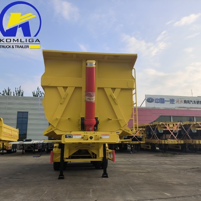 Sinotruk 3 eixos em forma de U 70 toneladas Dump Trailer Dump Semi Trailer Wabco Sistema de travagem